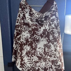 Elementz Brown and Cream White pleated skirt XL